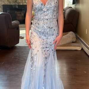 Ever Pretty Light Blue Sequin Maxi Dress